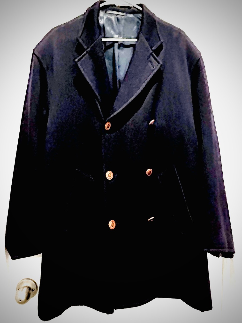 Vtg Men’s Peacoat Wool Double Breasted Preppy Old Money Made in France Sz XL
